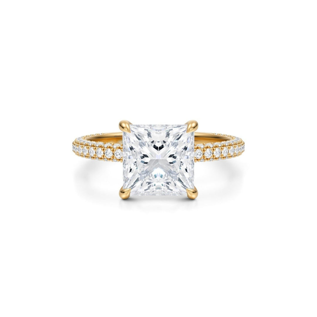 Princess Trio Pave Ring