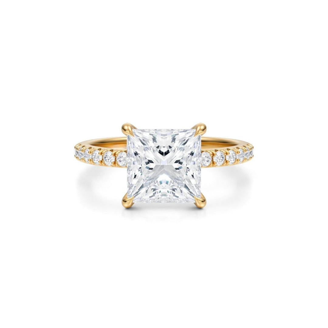 Princess Pave Ring With Pave Prongs