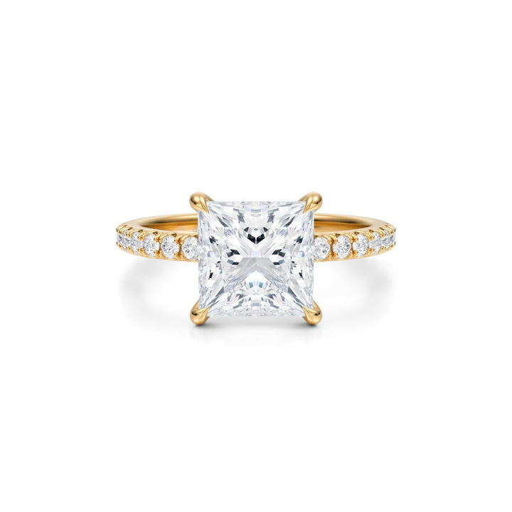 Princess Pave Ring With Pave Prongs