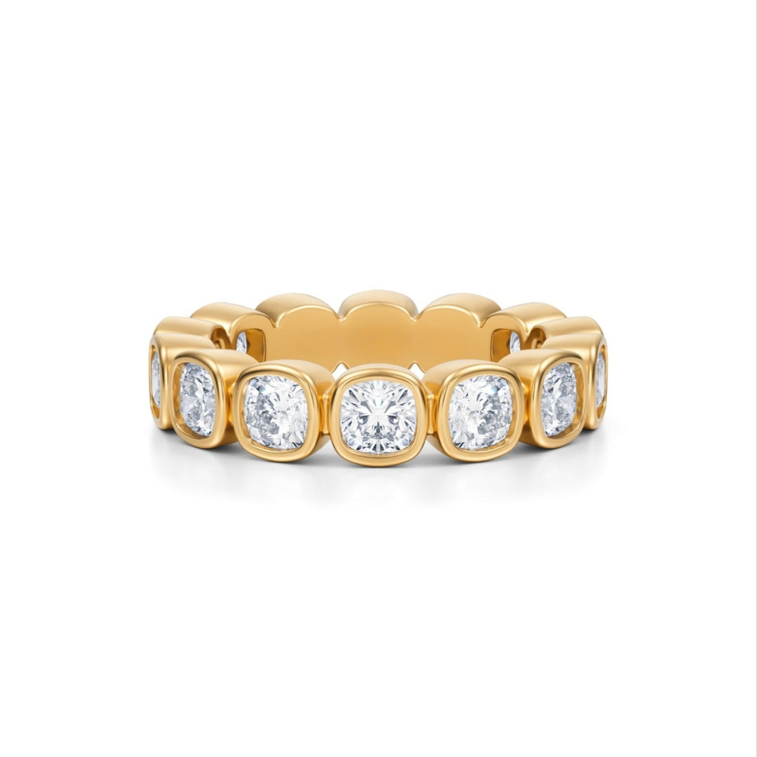 Cushion Bezel Eternity Band