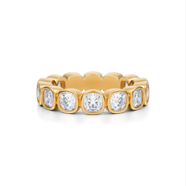 Cushion Bezel Eternity Band
