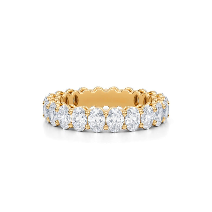 Oval Eternity Band - Vertical