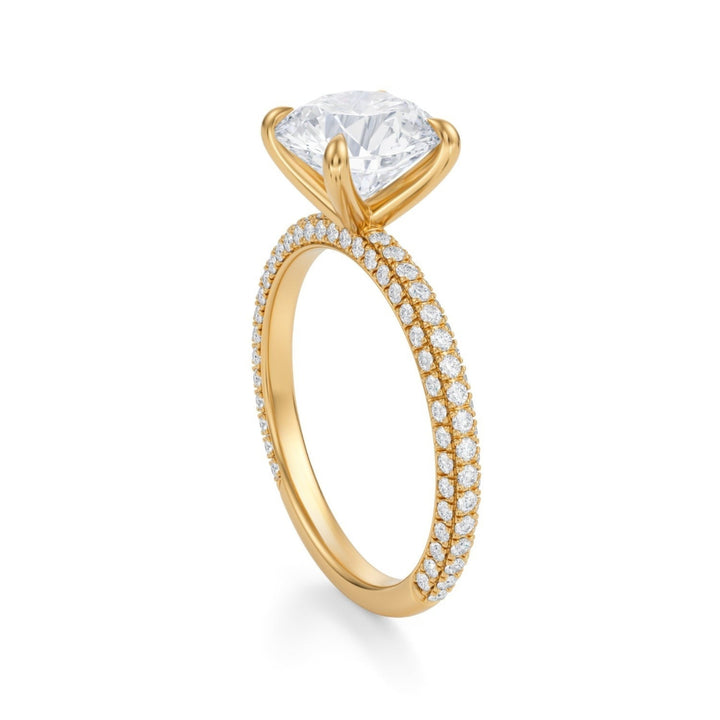 Round Trio Pave Ring