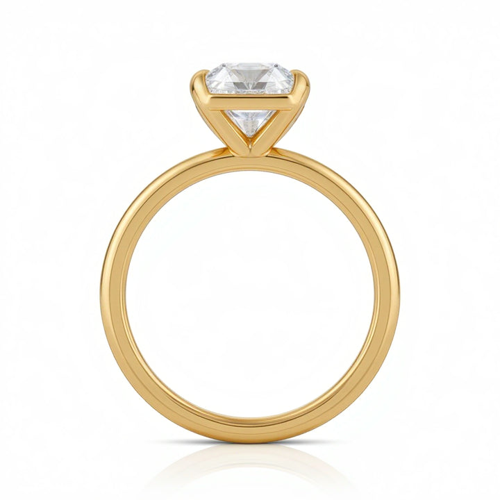 Radiant Martini Basket Solitaire Ring