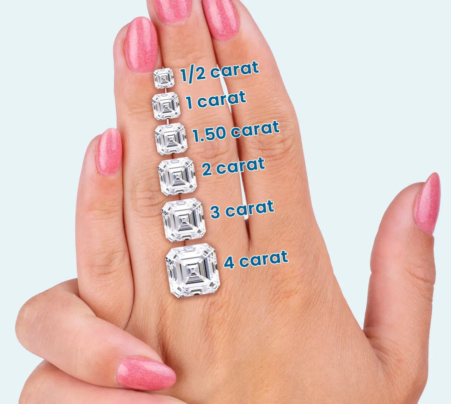 Asscher-Cut Solitaire Graduated Engagement Ring
