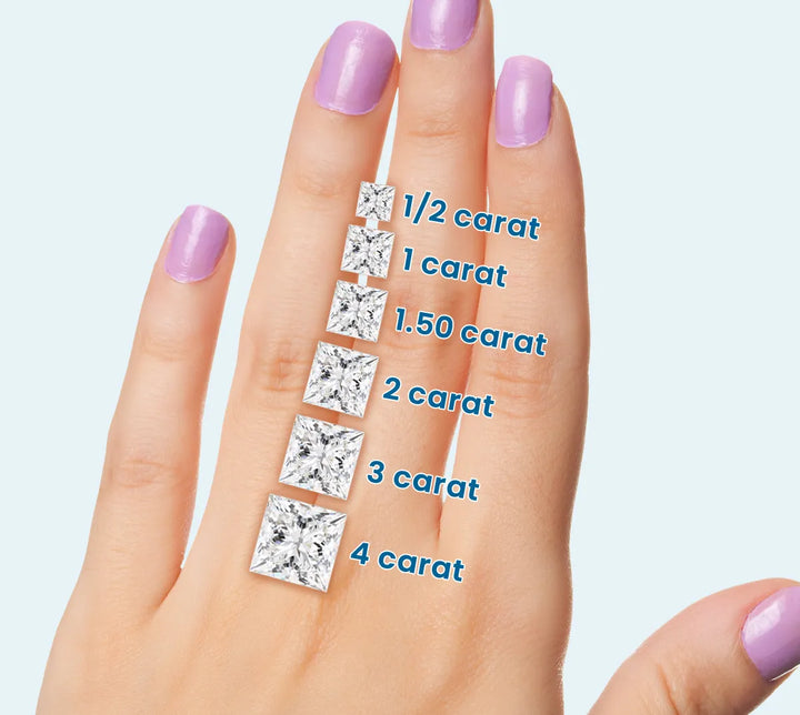Princess Solitaire Ring With Pave Basket