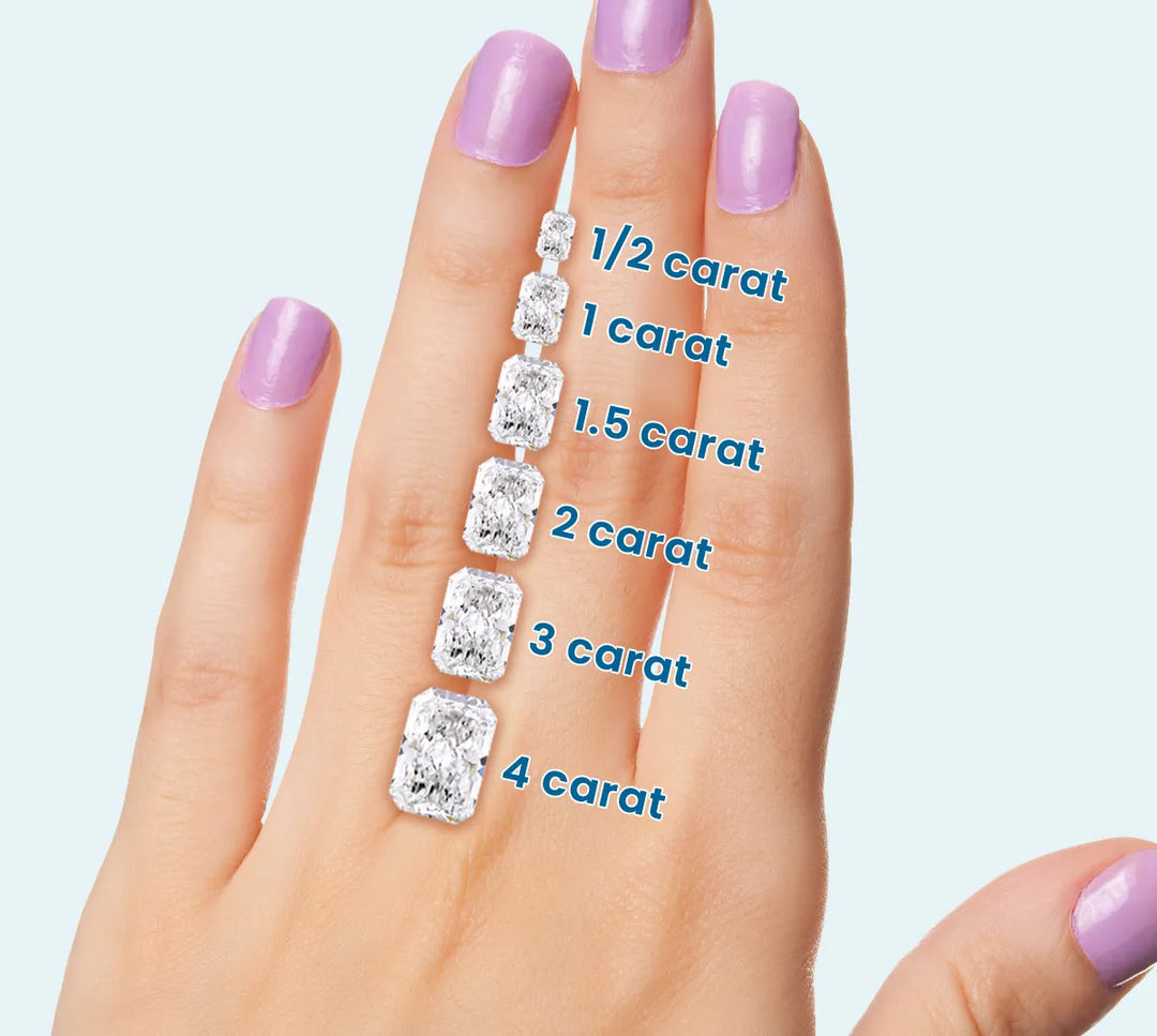 Radiant Three Row Pave Cathedral Ring With Diamond Basket