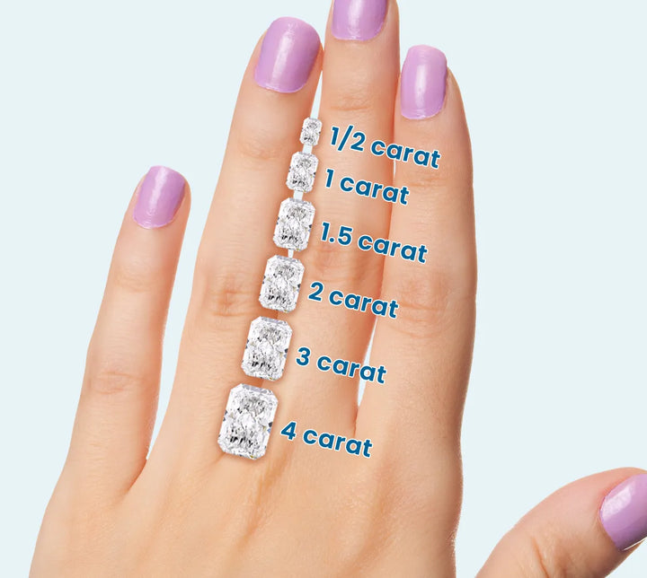 Radiant Three Row Pave Cathedral Ring With Diamond Basket