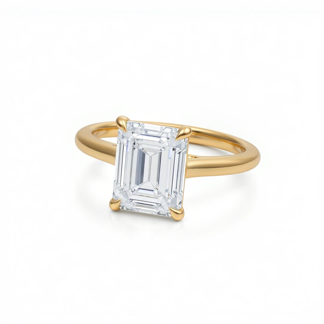 Emerald Classic Cathedral Ring