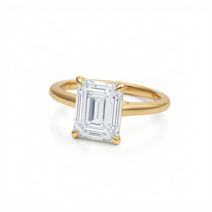 Emerald Classic Cathedral Ring