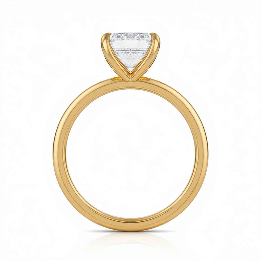 Emerald Classic Open Solitaire Ring