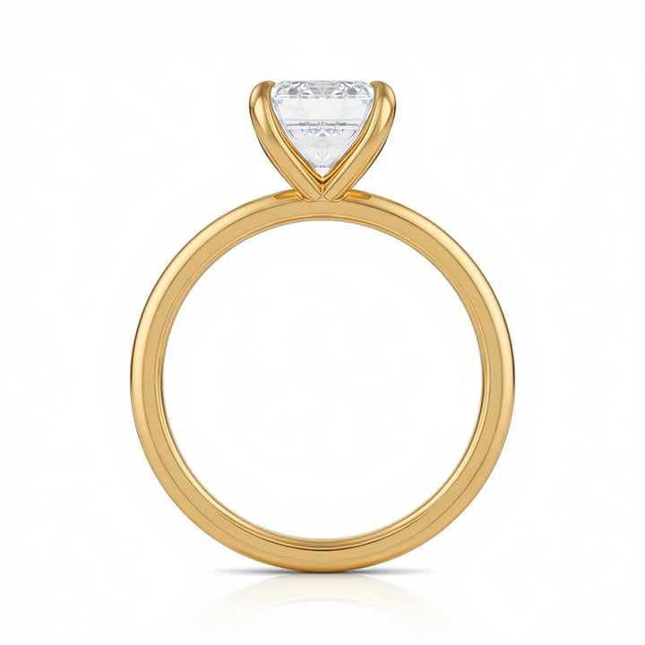 Emerald Classic Open Solitaire Ring