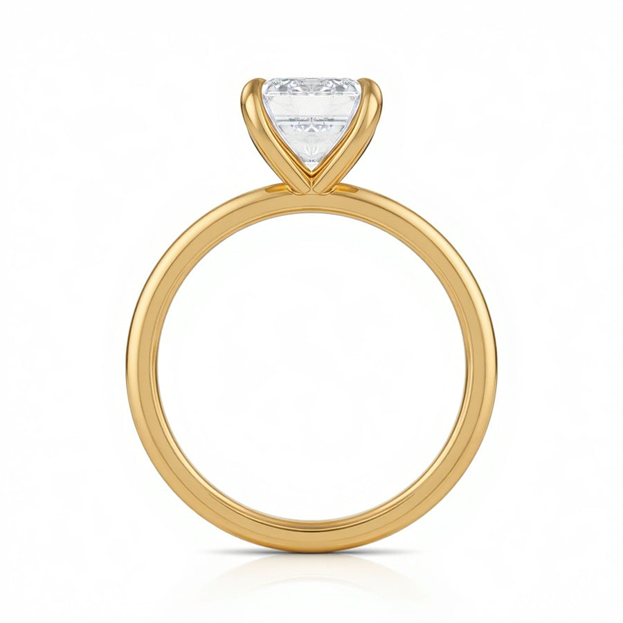 Emerald Classic Open Solitaire Ring