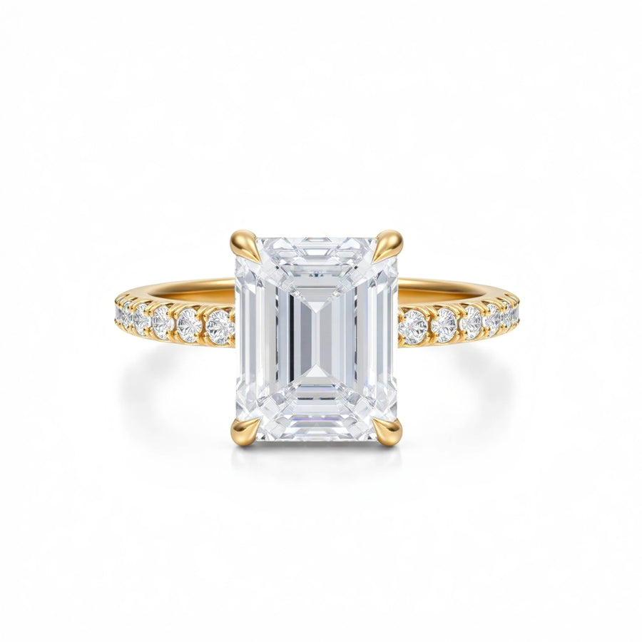 Emerald Modern Pave Ring