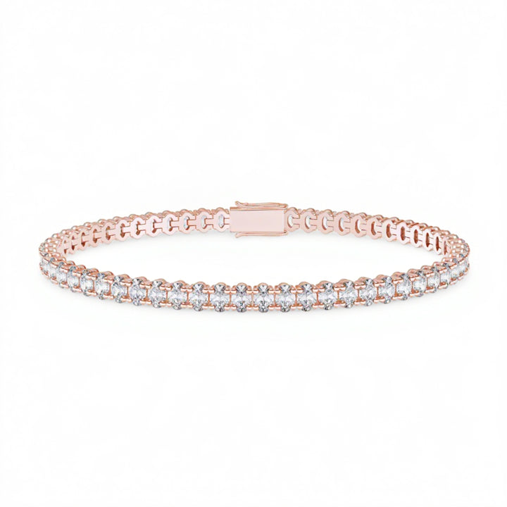 Oval 4 Claw Tennis Bracelet