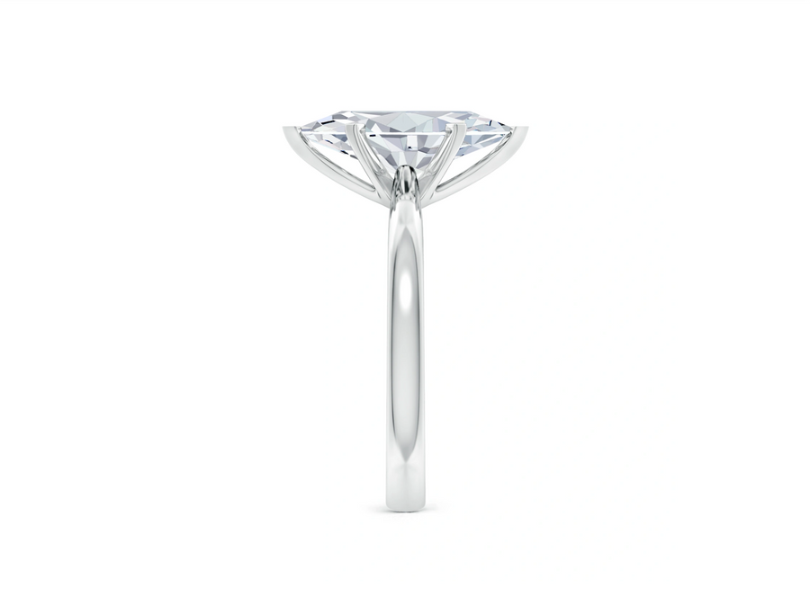 Marquise Tapered Shank Solitaire Engagement Ring