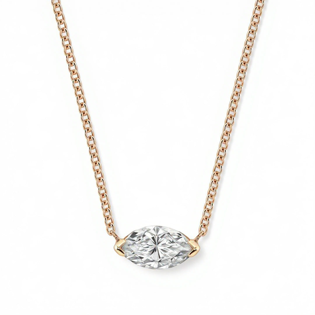 Marquise Solitaire Pendant Necklace