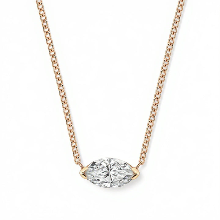 Marquise Solitaire Pendant Necklace