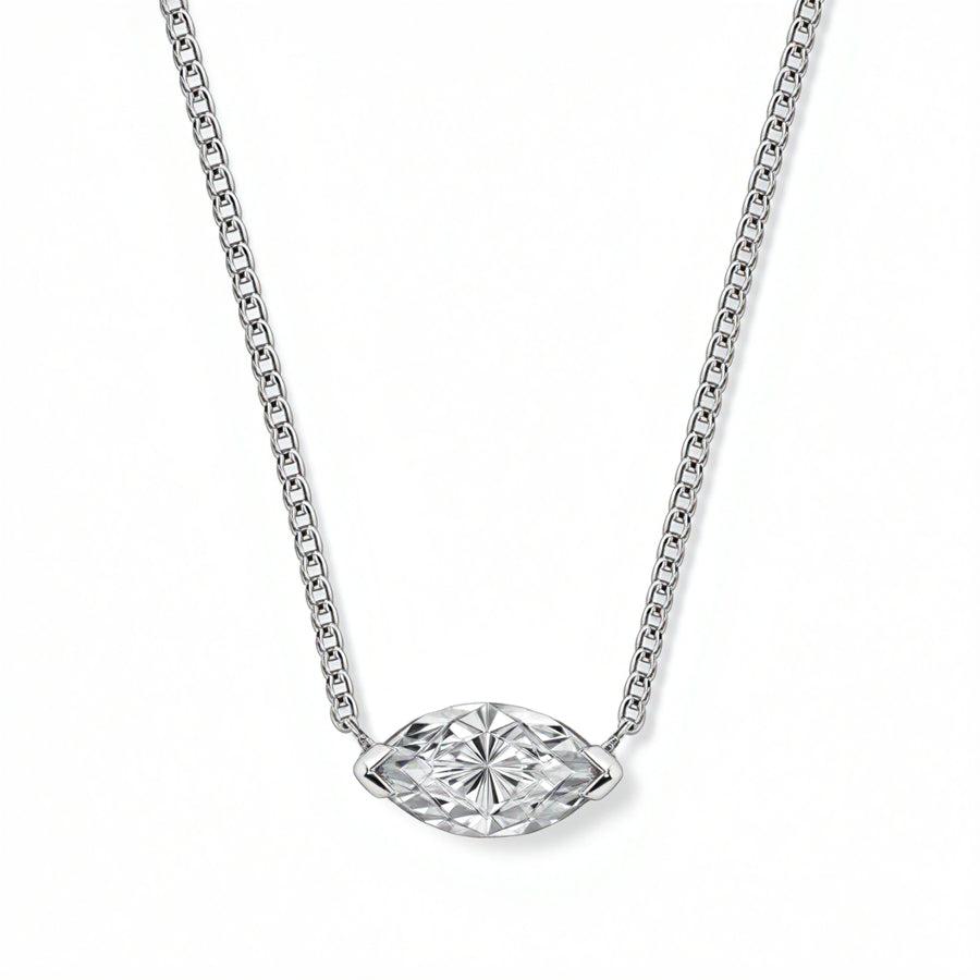 Marquise Solitaire Pendant Necklace