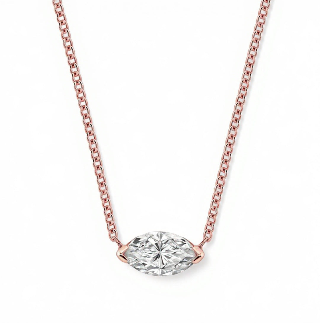 Marquise Solitaire Pendant Necklace