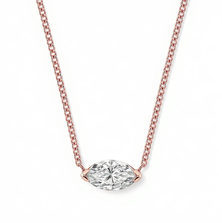 Marquise Solitaire Pendant Necklace