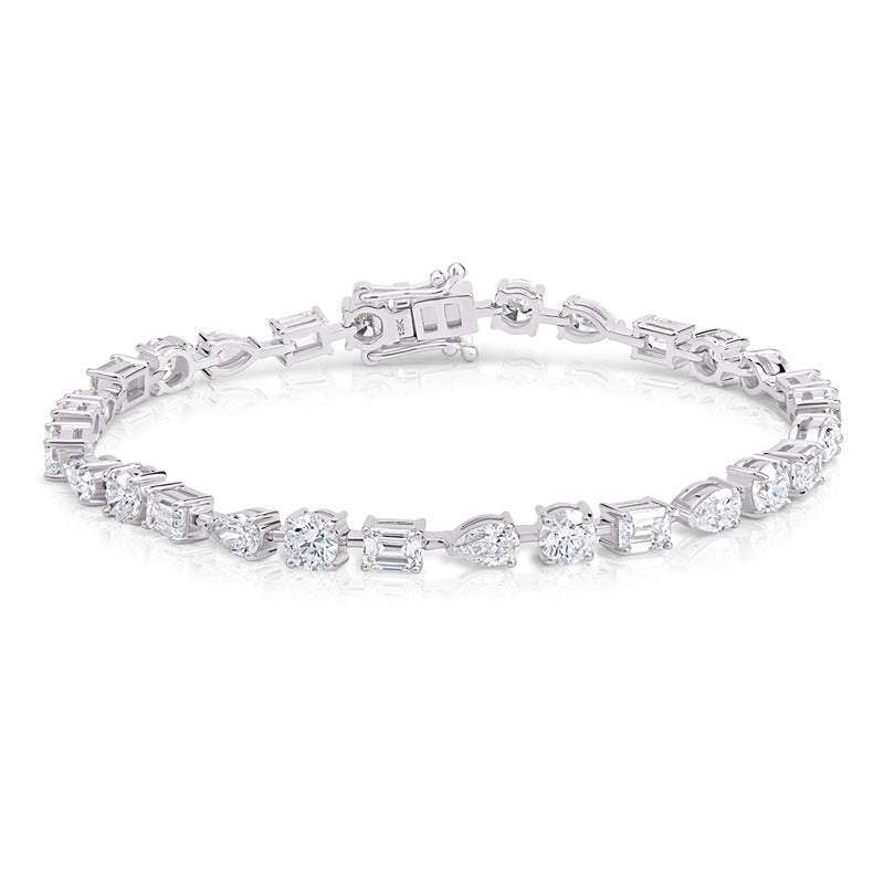 Mixed Shape Lab Grown Diamond Tennis Bracelet