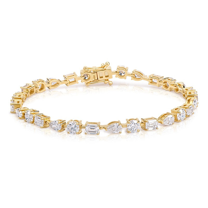 Mixed Shape Lab Grown Diamond Tennis Bracelet