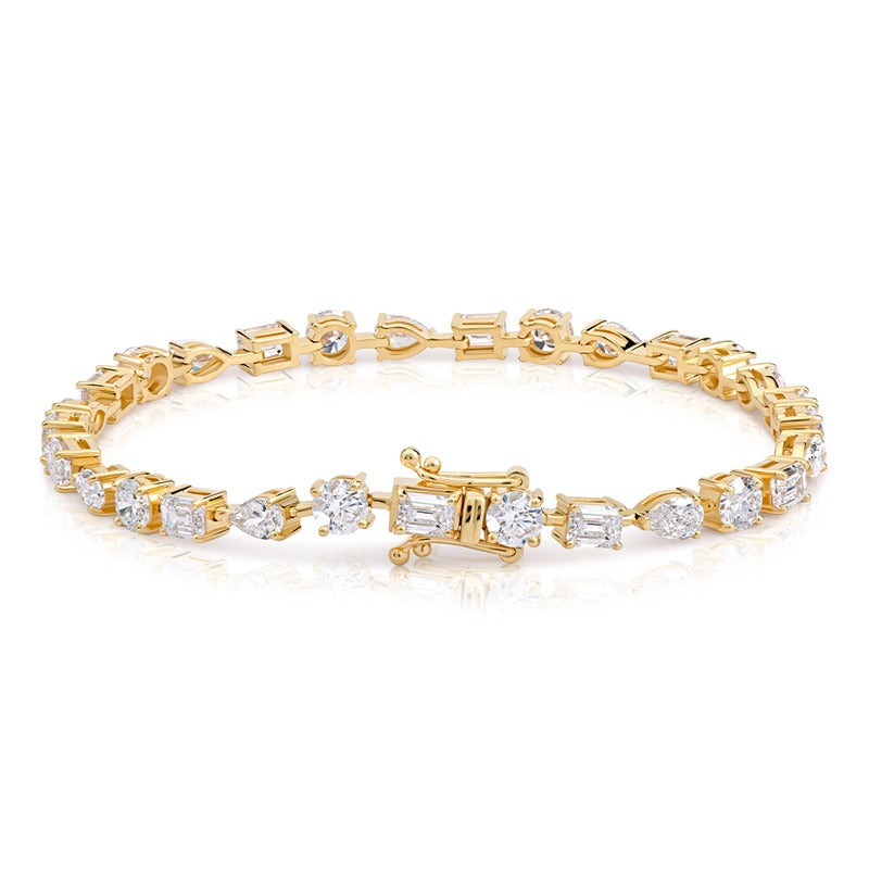 Mixed Shape Lab Grown Diamond Tennis Bracelet
