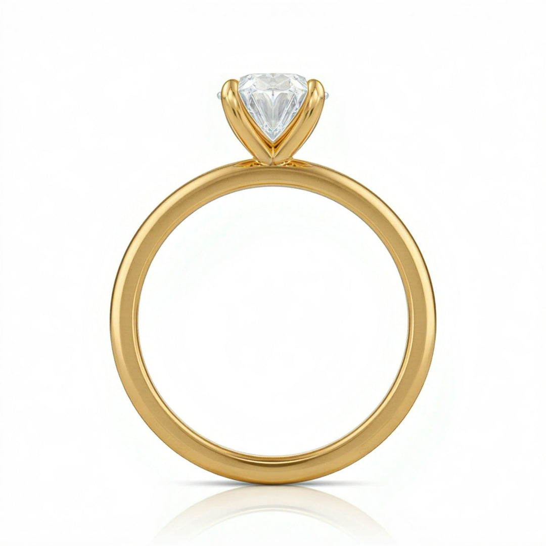 Oval Classic Open Solitaire Ring