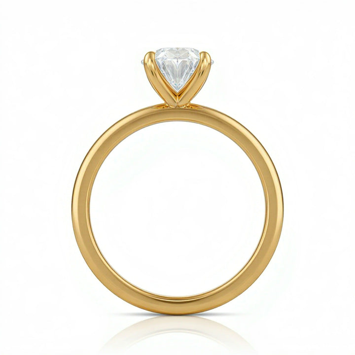 Oval Classic Open Solitaire Ring