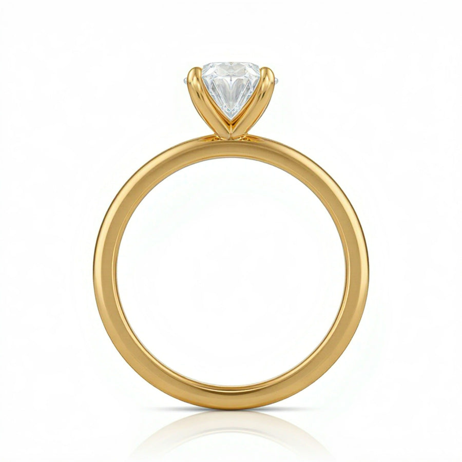 Oval Classic Open Solitaire Ring