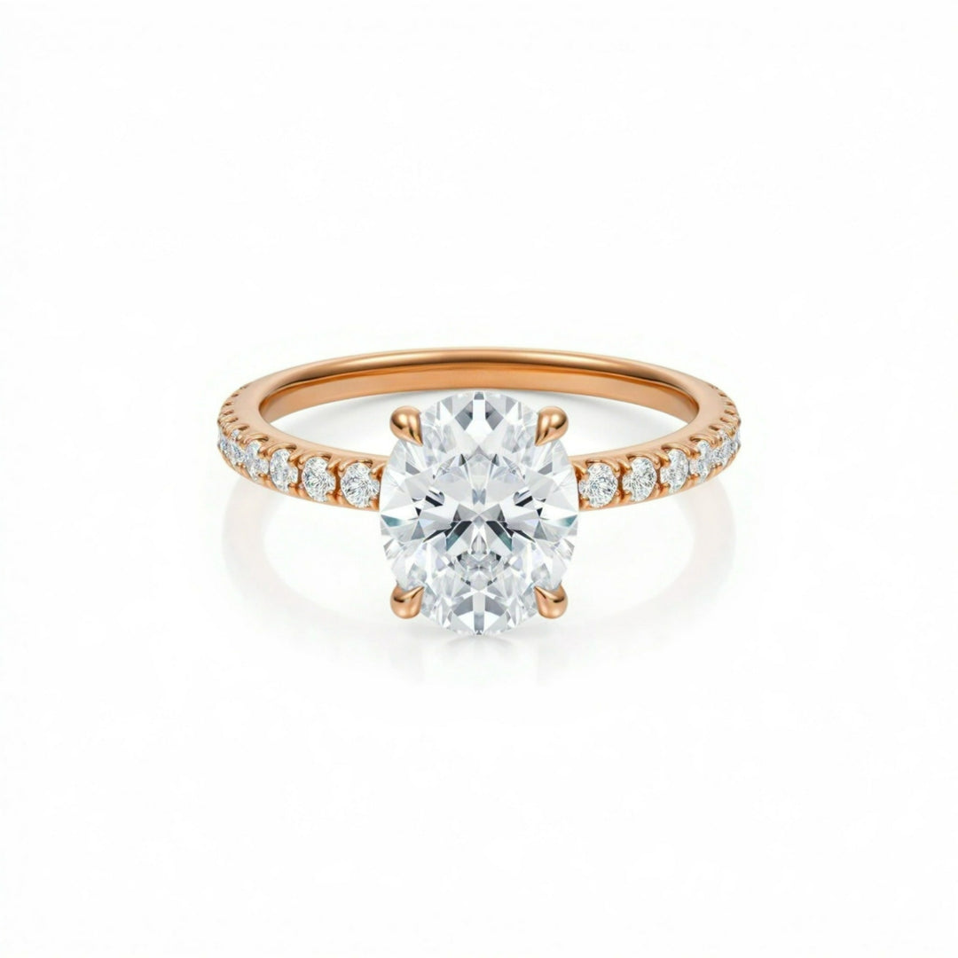 Oval Modern Pave Ring