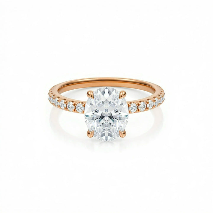 Oval Modern Pave Ring
