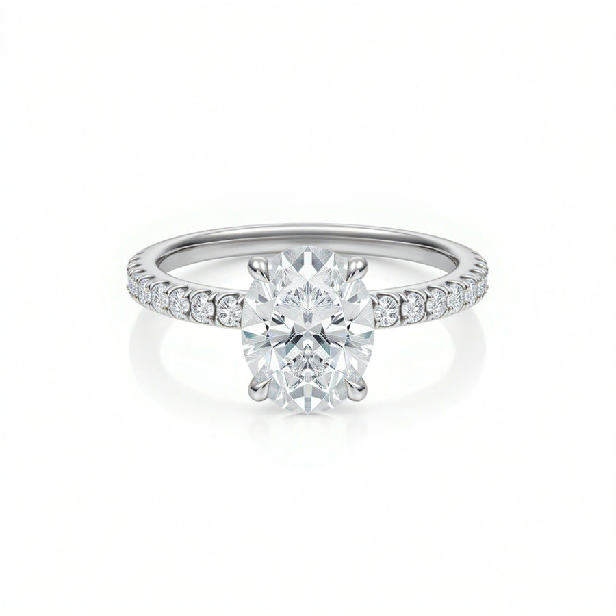 Oval Modern Pave Ring
