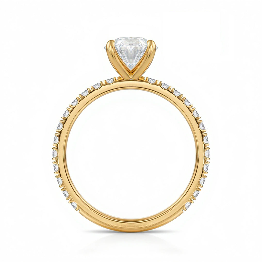 Oval Modern Pave Ring