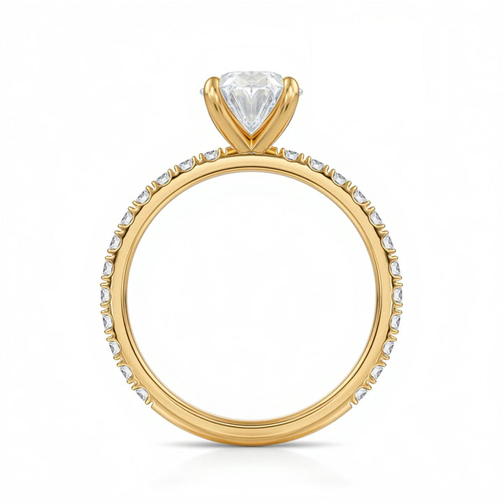 Oval Modern Pave Ring