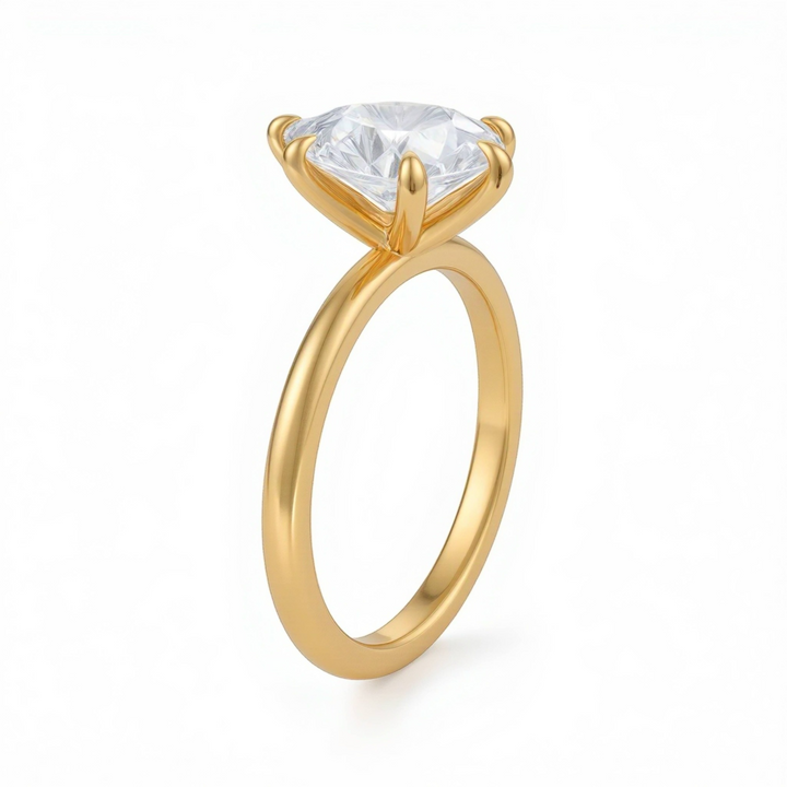 Pear Classic Open Solitaire Ring