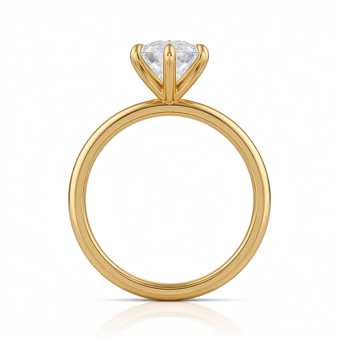 Pear Classic Open Solitaire Ring