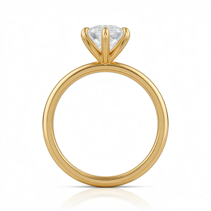 Pear Classic Open Solitaire Ring