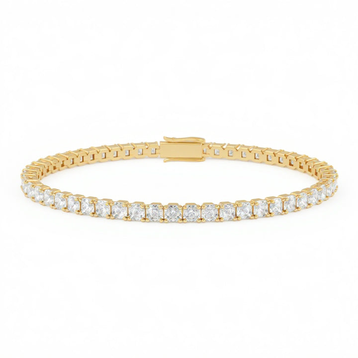 Asscher 4 Claw Tennis Bracelet