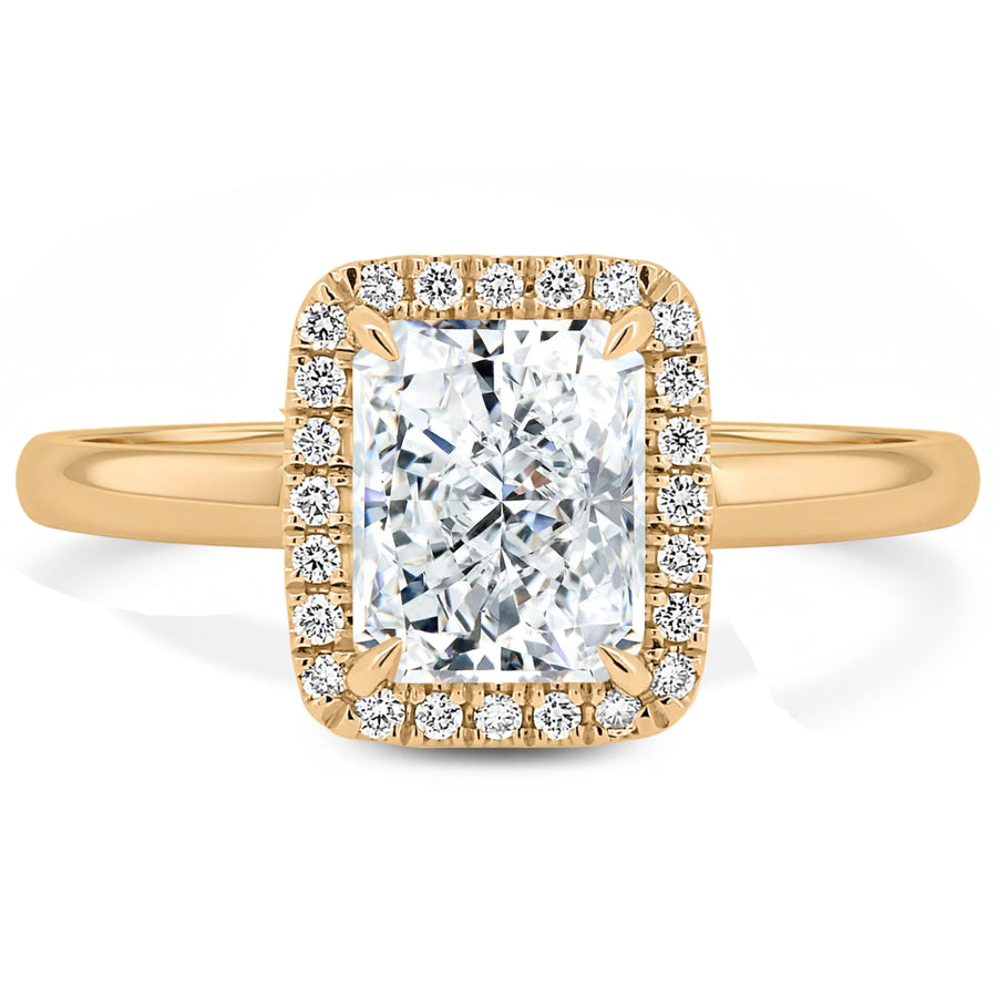 Radiant Halo Solitaire Ring